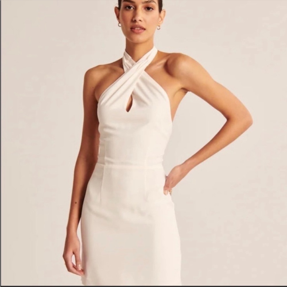White Abercrombie Halter Dress